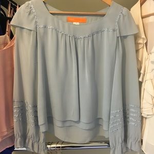 Cynthia Steffe Long Sleeve Sky Blue Blouse Size 2